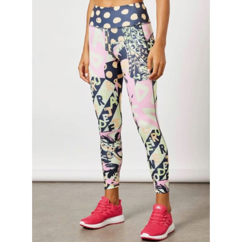 Adidas X FarmRio XS Printed Feel Brilliant Aeroready High waisted leggings